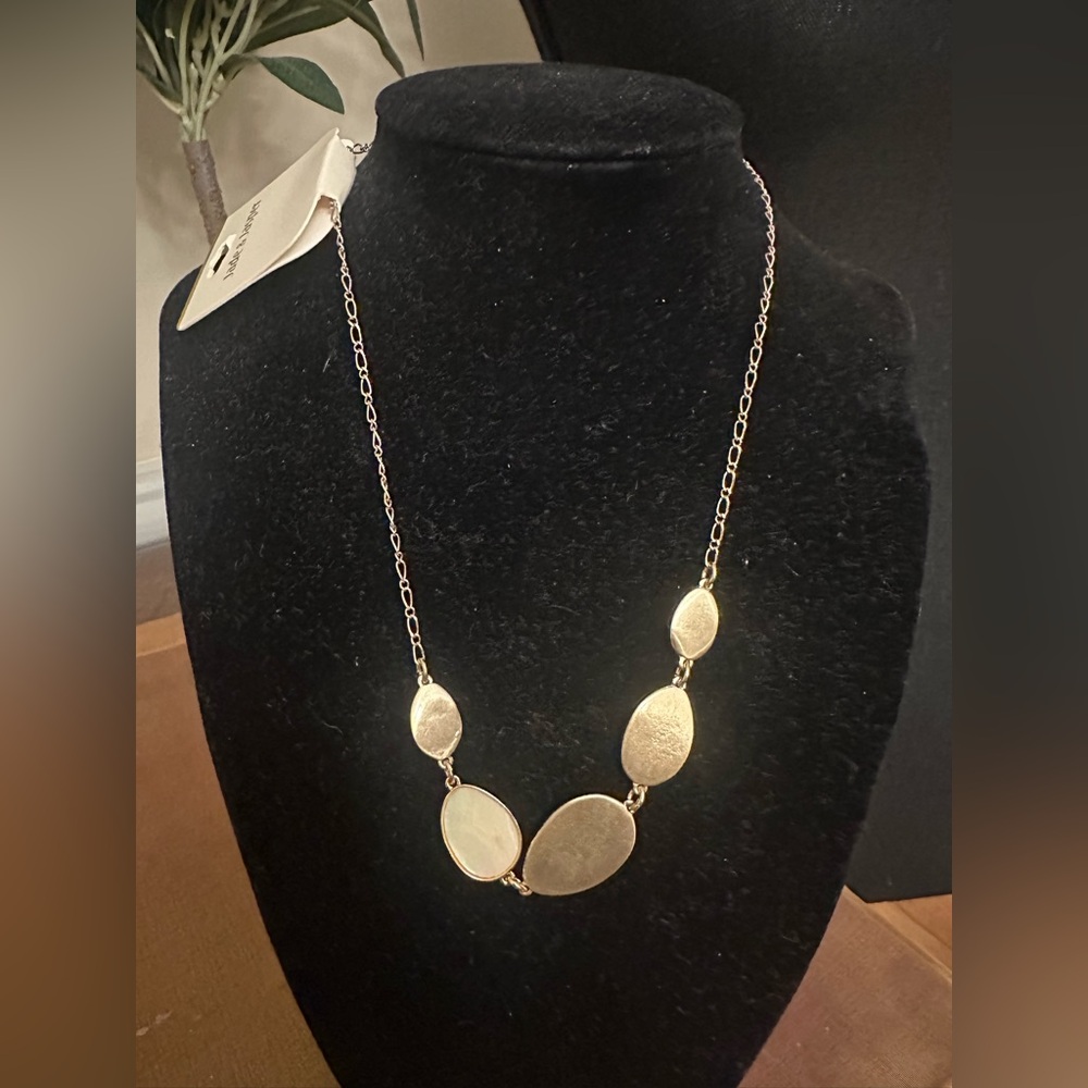 Jade & Jasper Gold Tone Necklace NWT 18" Long